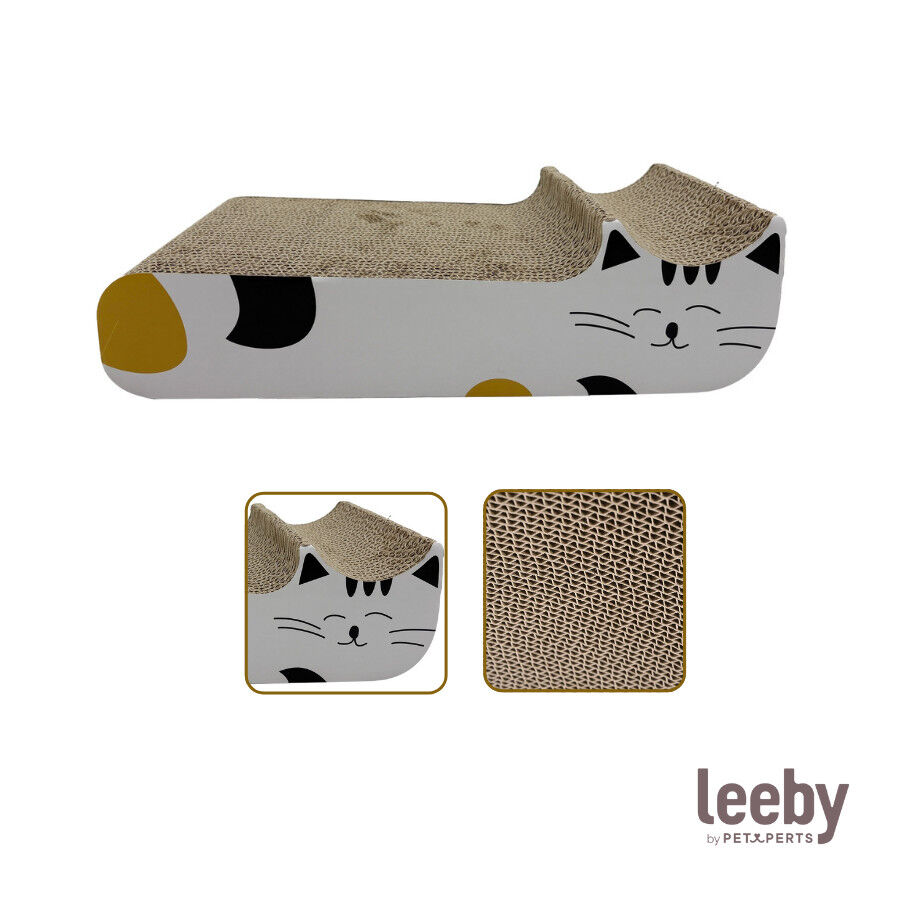 Leeby Kira tabla rascador de cart&oacute;n blanco para gatos, , large indicador imagen numero 6