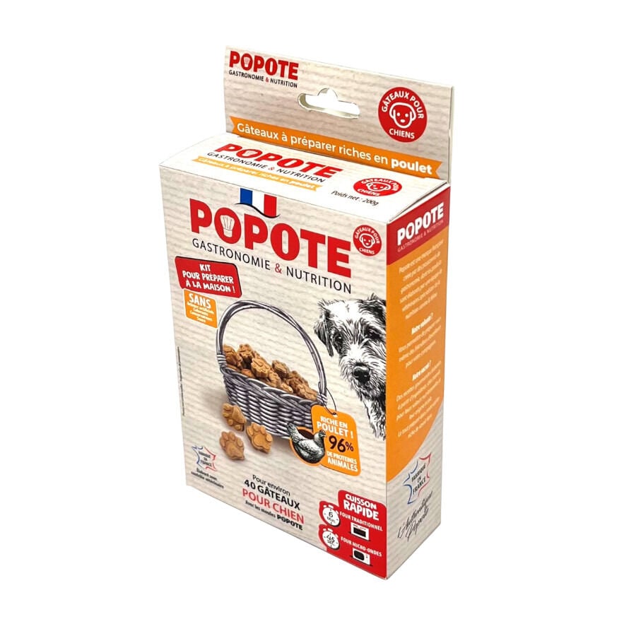 200 g POPOTE Kit Galletas Caseras Pollo y Zanahoria para perros, , large Imagen numero 1