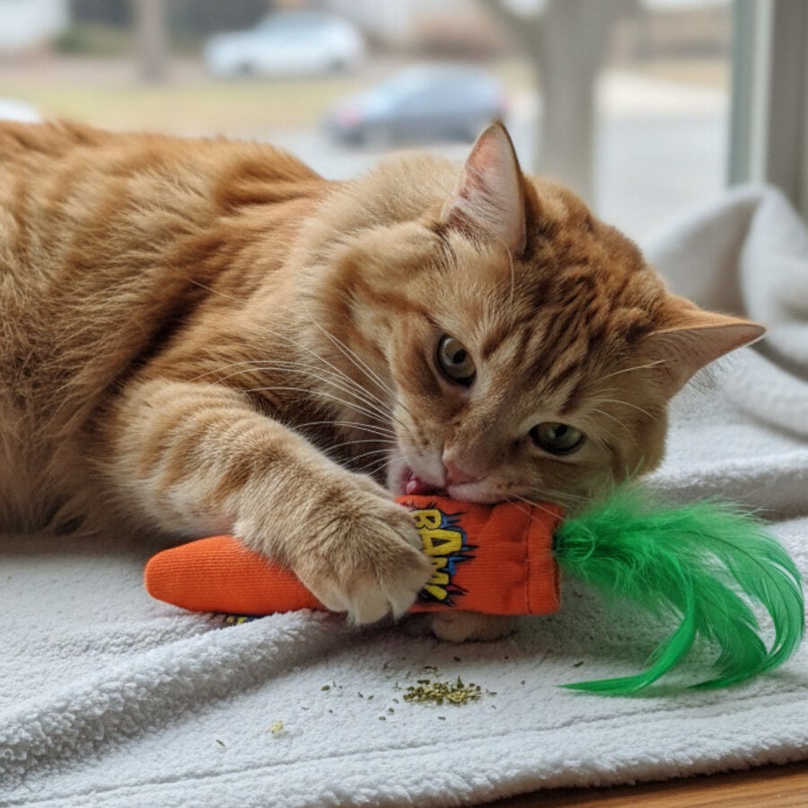 BAM! Peluche Zanahoria con Catnip para gatos, , large indicador imagen numero 1