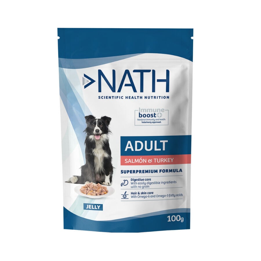 Nath Adult Salm&oacute;n y Pavo en Gelatina sobre para perros