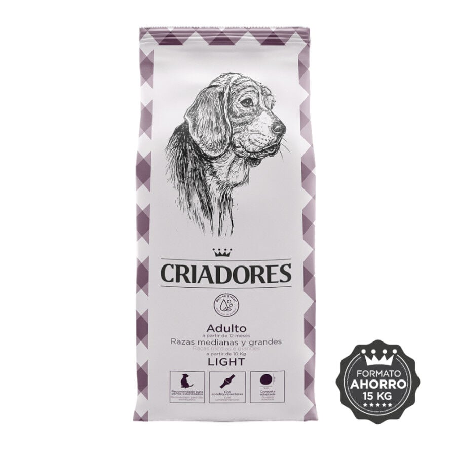15 kg Criadores Adulto Light pienso para perros de raza grande y mediana, , large indicador imagen numero 2