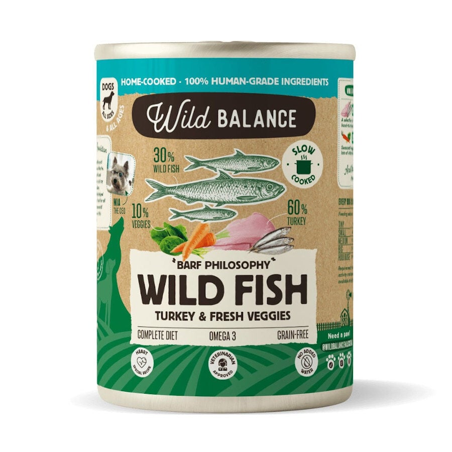 400 g Wild Balance BARF Pescado y Pavo lata para perros, , large indicador imagen numero 1
