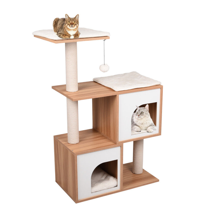 Flamingo &Aacute;rbol Rascador Dana Beige y Blanco para gatos, , large indicador imagen numero 1