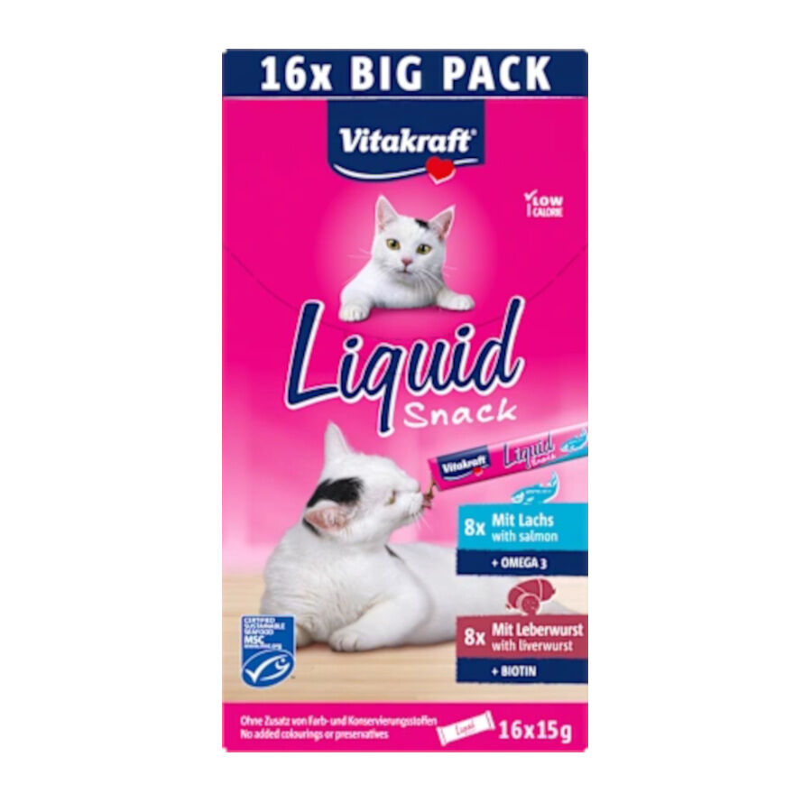 Vitakraft Liquid Snack Salm&oacute;n y Pat&eacute; para gatos