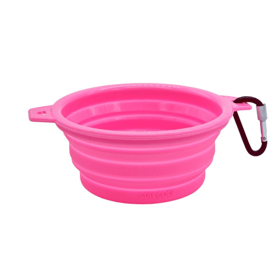 Dukier Bebedero Rosa Plegable para perros, , large indicador imagen numero 1
