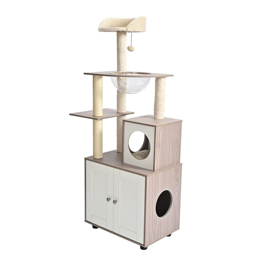 Leeby Luna &aacute;rbol rascador con mueble para gatos, , large indicador imagen numero 1