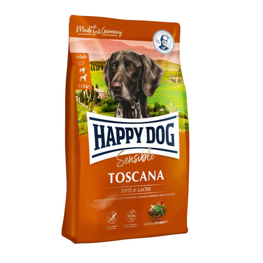 Happy Dog Adult Sensible Toscana Pato y Salm&oacute;n pienso