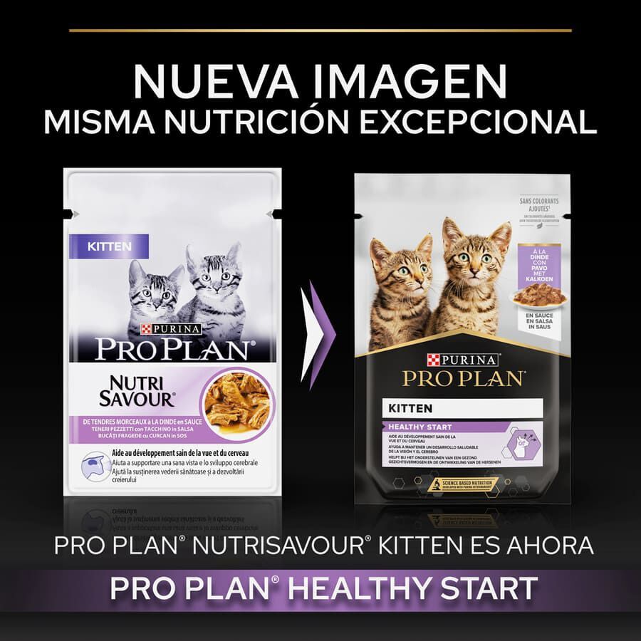 85 g Pro Plan NutriSavour Feline Kitten Pavo en salsa sobre para gatos&nbsp;, , large indicador imagen numero 2