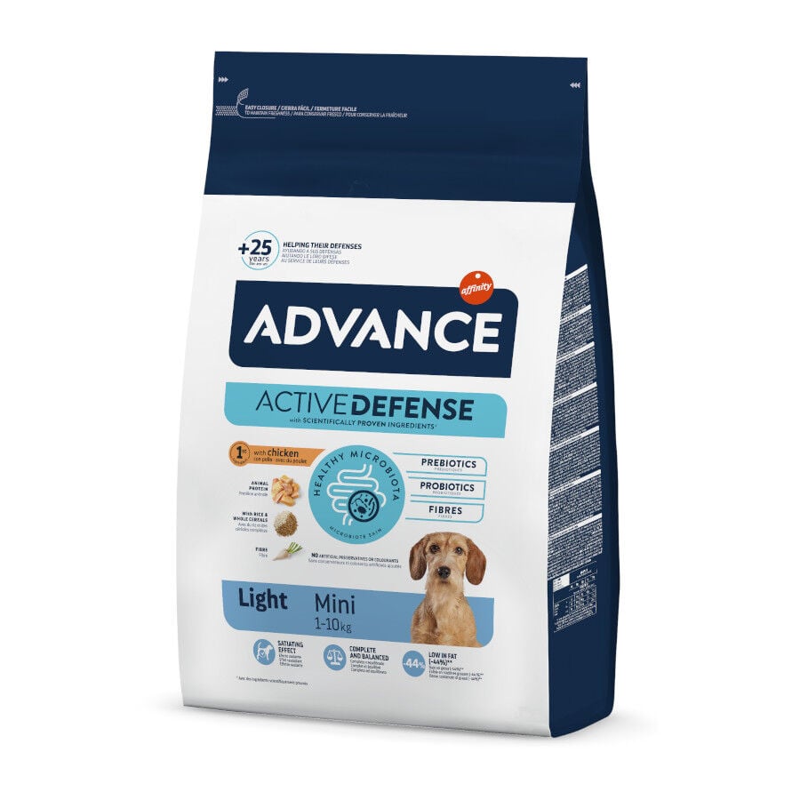 Advance Mini Light Pollo y Arroz pienso para perros