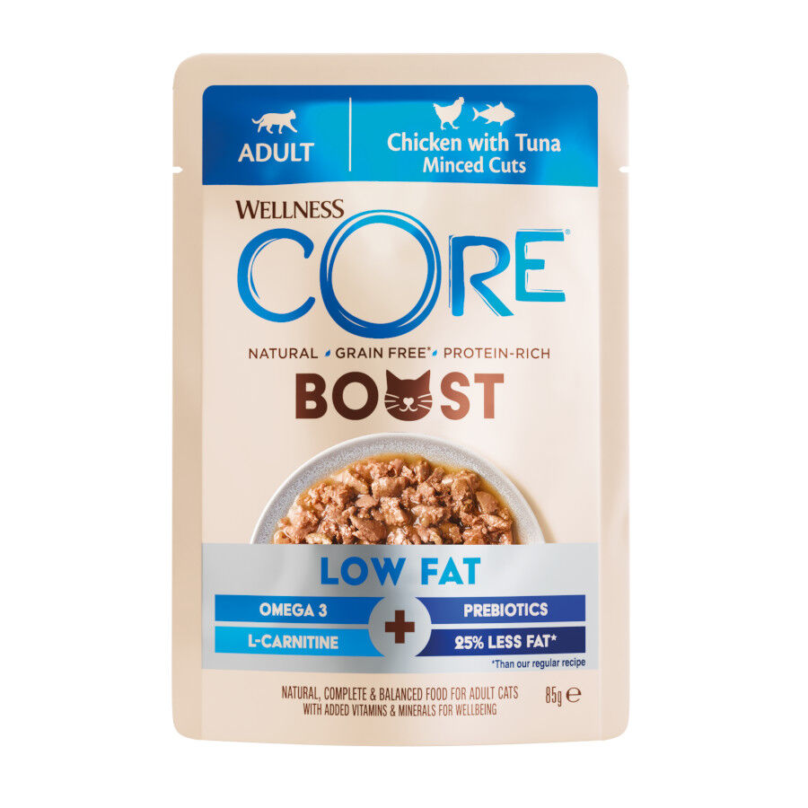 85 g Wellness Core Boost Low fat Pollo y At&uacute;n sobre para gatos, , large indicador imagen numero 1