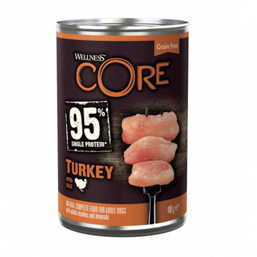 400 g Wellness Core pavo con col rizada lata para perros, , large indicador imagen numero 1