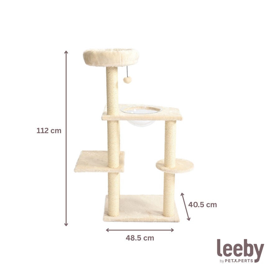 Leeby Luna &aacute;rbol rascador con cama y juguete para gatos, , large Imagen numero 5
