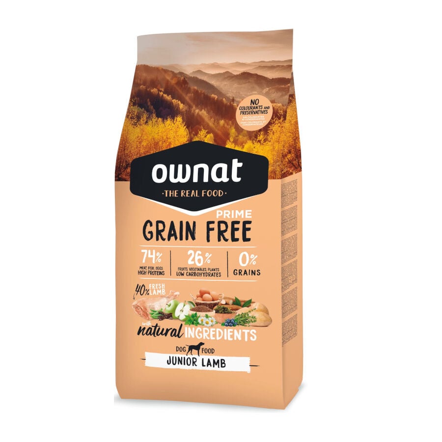 12 kg Ownat Junior Prime Grain Free Cordero pienso para perros, , large Imagen numero 1
