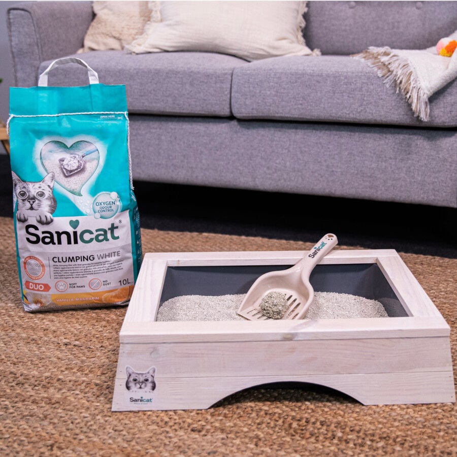 10 L Sanicat Clumping White Duo Arena Aglomerante para gatos, , large Imagen numero 5
