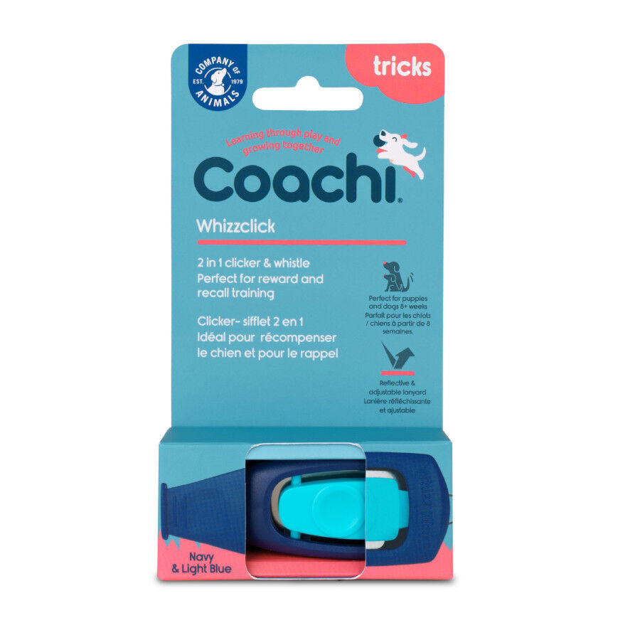 Coachi clicker con silbato de entrenamiento azul oscuro para perros, , large Imagen numero 2