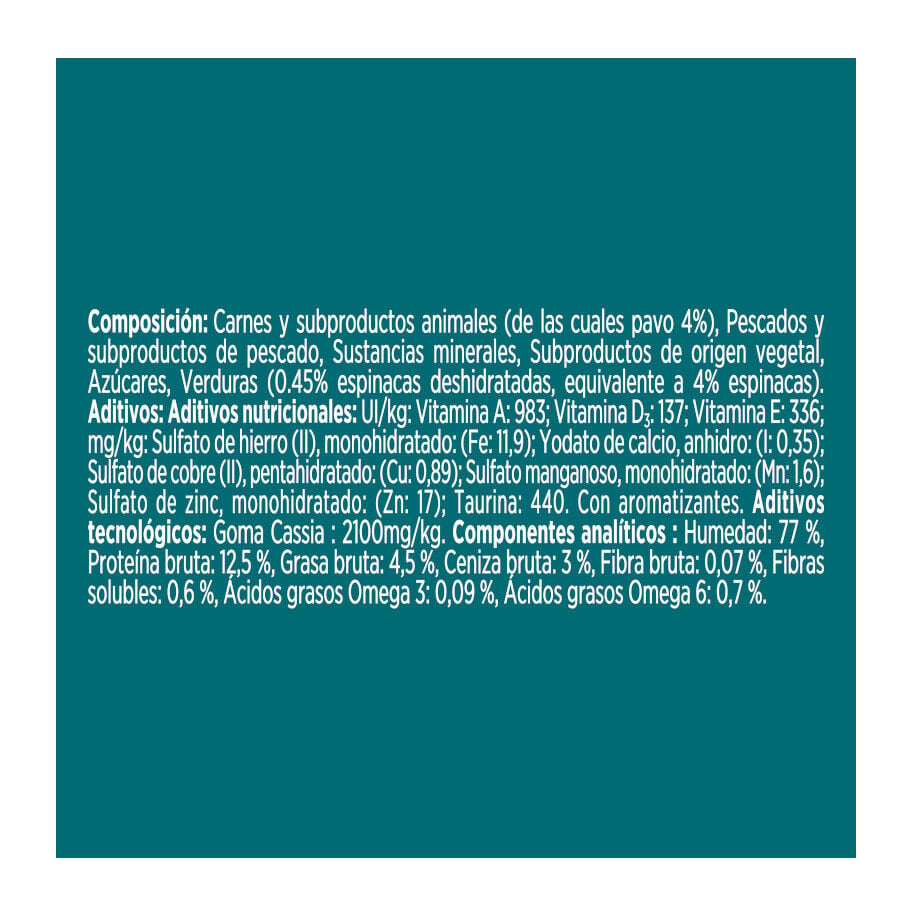 85 g Purina ONE Esterilizado Pavo Y Espinacas para gatos, , large Imagen numero 2