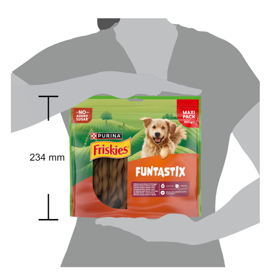 500 g Friskies Funtastix Barritas de Queso y Bacon para perros, , large indicador imagen numero 3