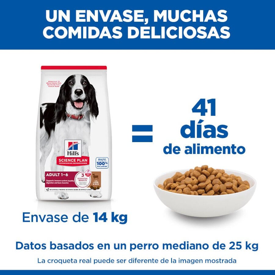 18 kg Hill's Science Plan Adult Medium Cordero y Arroz pienso para perros, , large indicador imagen numero 6