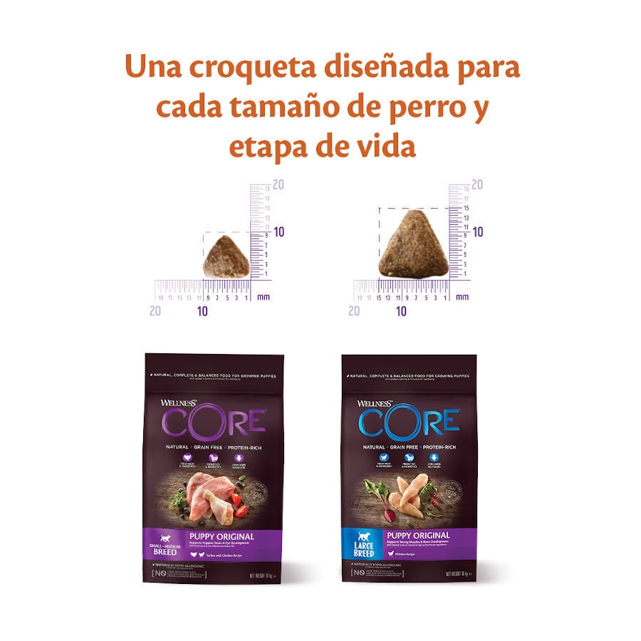 10 kg Wellness Core Puppy Small/Medium Pollo y Pavo pienso para perros, , large indicador imagen numero 2
