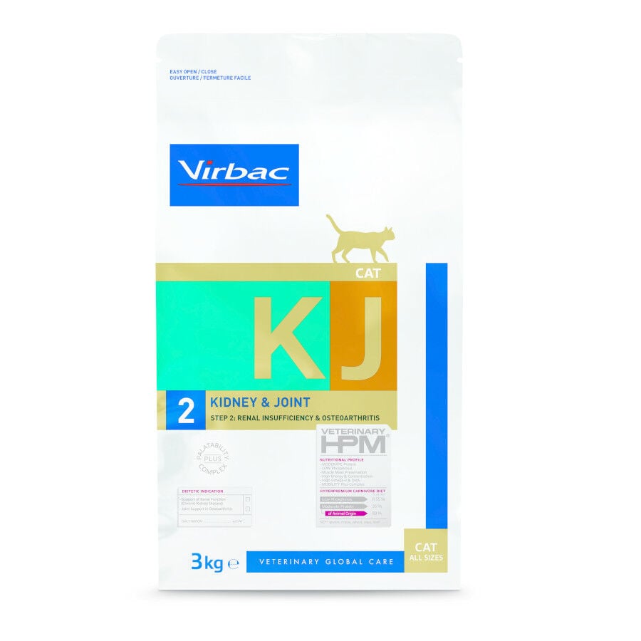 Virbac HPM KJ2 Kidney & Joint Renal Pienso para gatos, , large Imagen numero 1