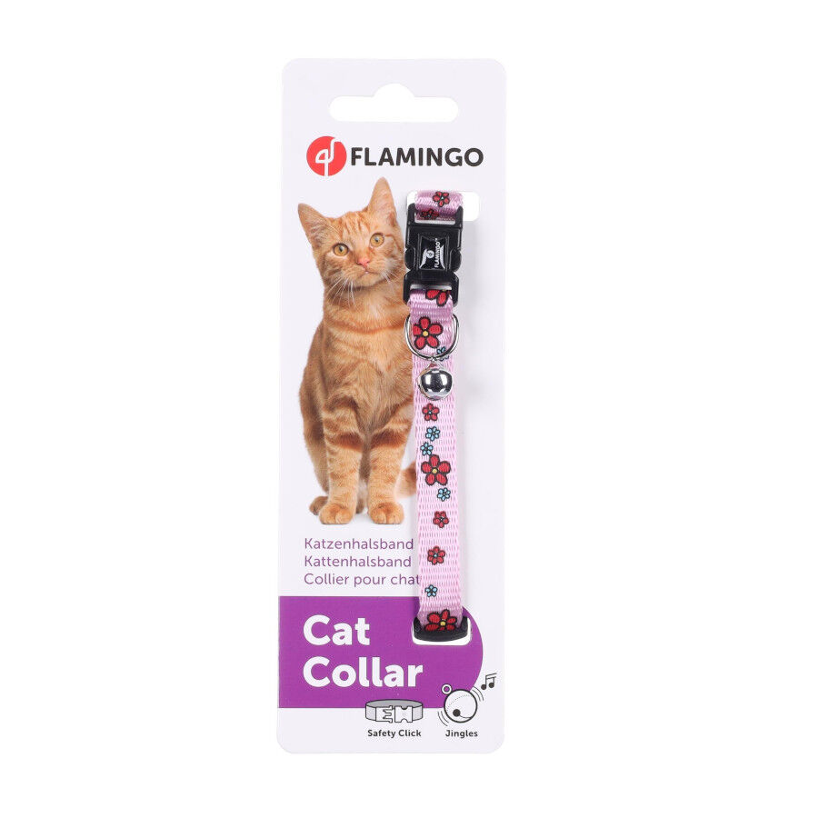 Flamingo Collar Ziggi Estampado Rosa para gatos, , large Imagen numero 3