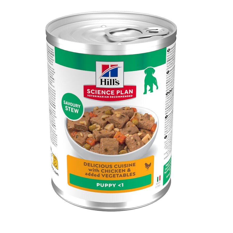 363 g Hill's Science Plan Puppy Estofado con pollo y verduras lata para perros, , large Imagen numero 1