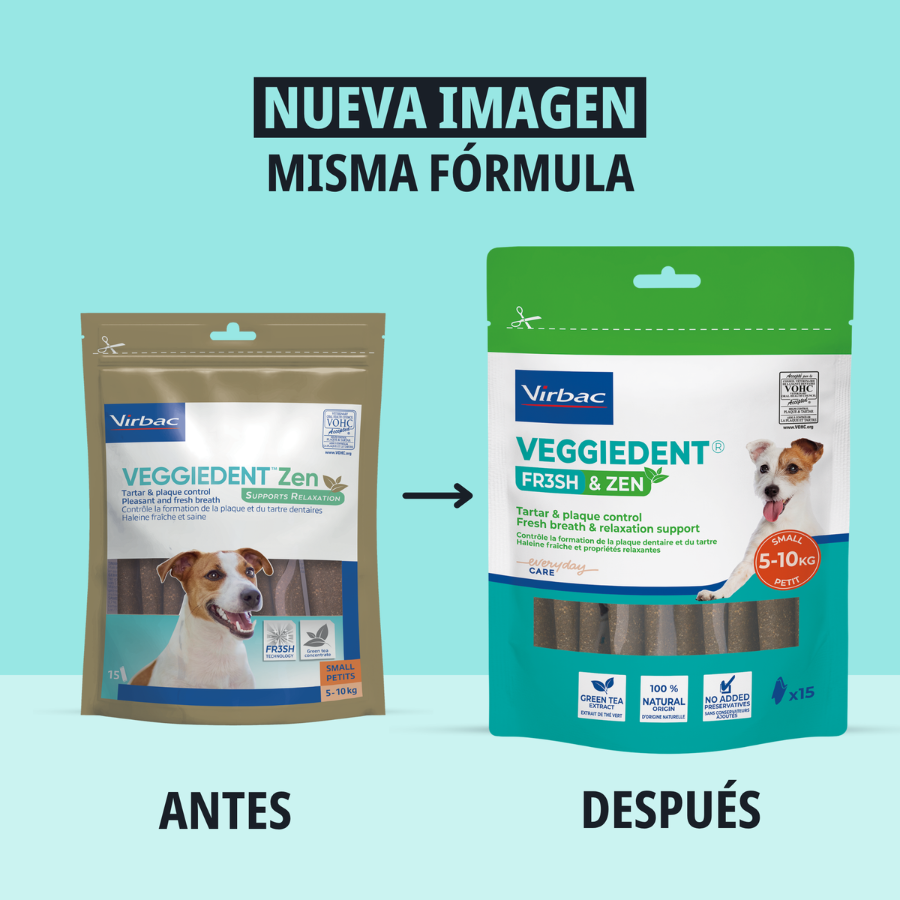 15 barritas Virbac L&aacute;minas Veggiedent Zen S para perros, , large Imagen numero 3