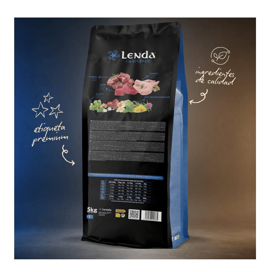 2 Kg Lenda Grain Free Conejo, Cerdo y At&uacute;n Kitten pienso para gatos, , large indicador imagen numero 3