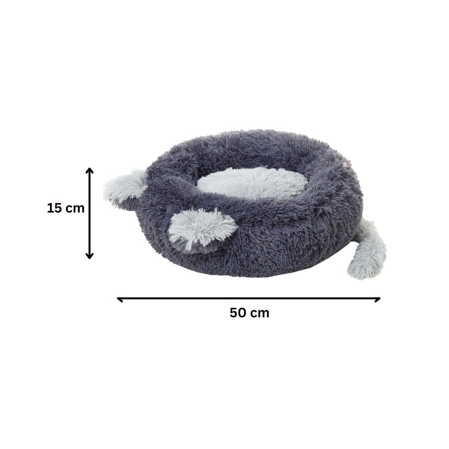 Leeby Cama Donut con Oreja y Cola Gris para gatos, , large indicador imagen numero 4