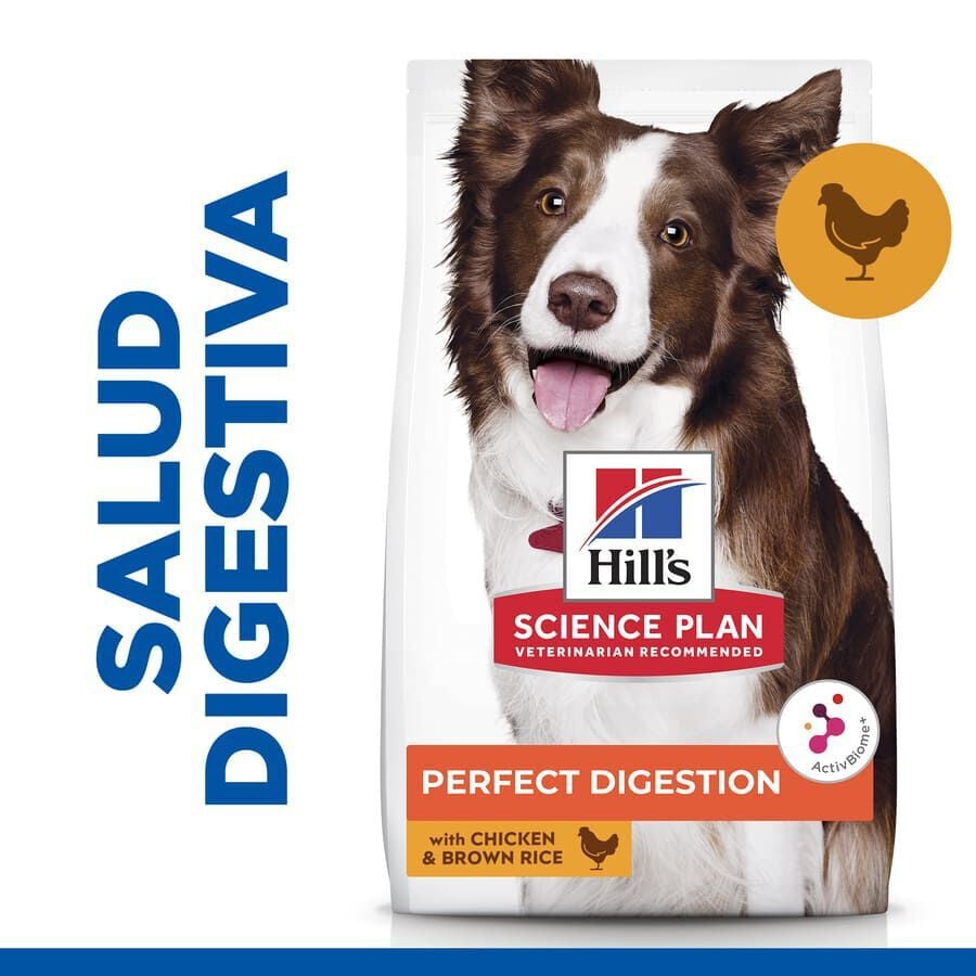 14 kg Hill's Science Plan Perfect Digestion Adult Medium Pollo pienso para perros, , large indicador imagen numero 2