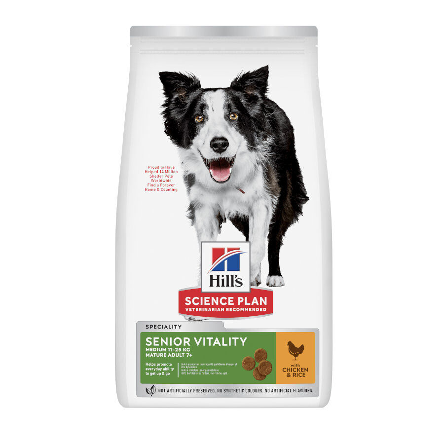 14 kg Hill's Science Plan Youthful Vitality Medium Adult Pollo&nbsp;pienso para perros, , large indicador imagen numero 1