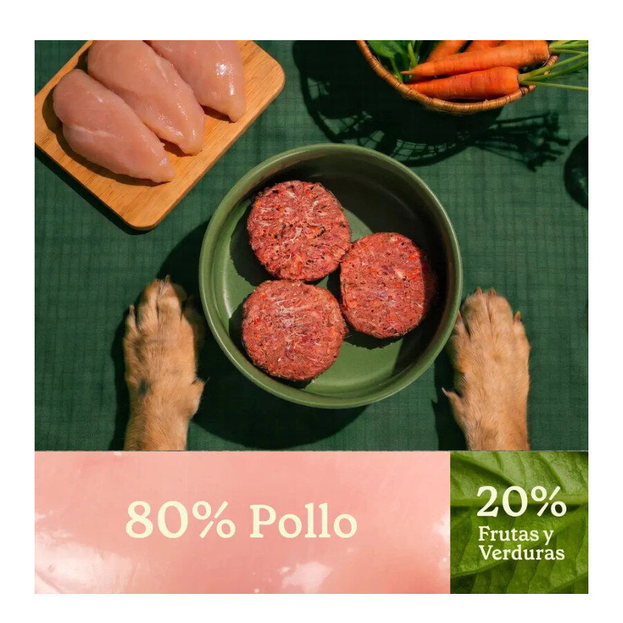 1 kg Wild Balance Men&uacute; Barf pollo y verduras comida congelada para perros, , large Imagen numero 4
