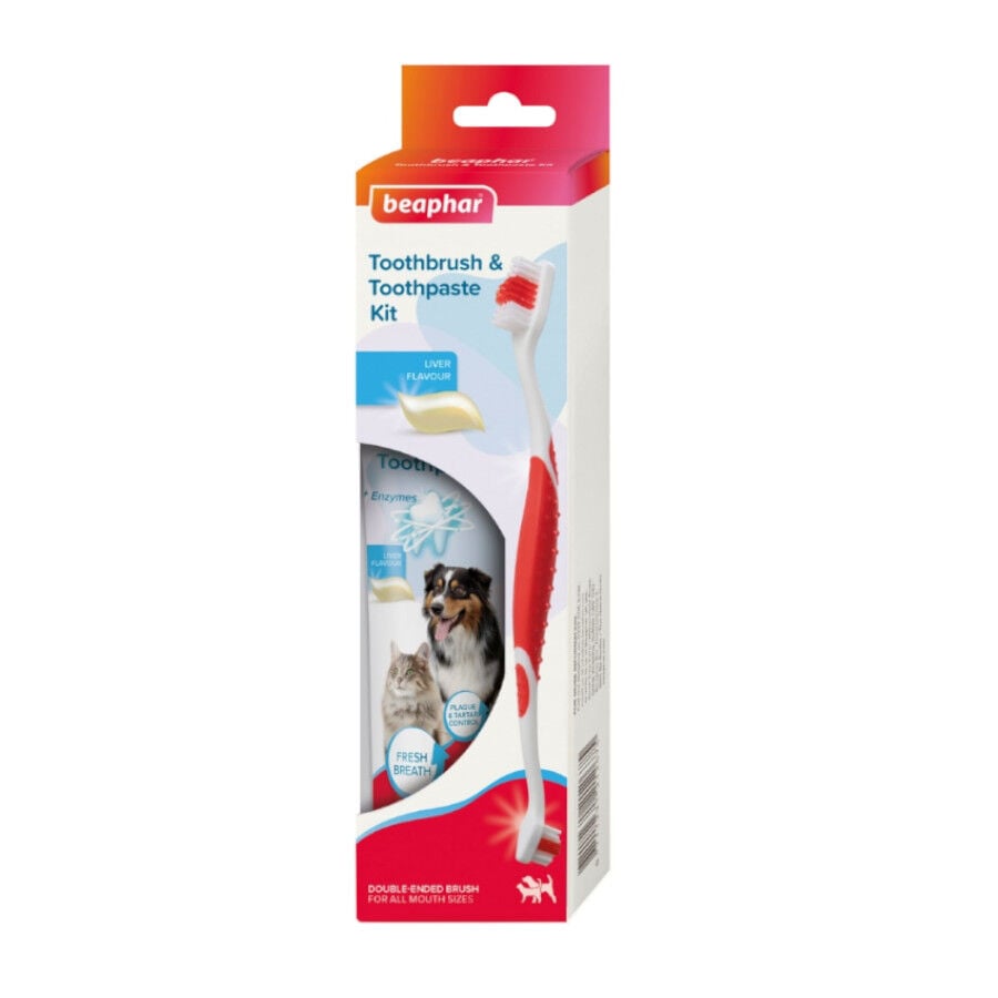 Beaphar Pack Dental Pasta y Cepillo para Perros y Gatos, , large indicador imagen numero 1