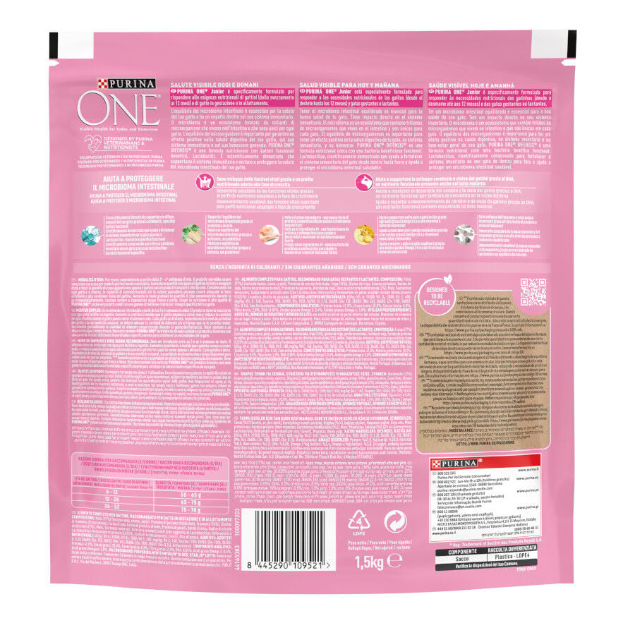 1.5 kg Purina One Junior Bifensis Pollo pienso para gatos, , large indicador imagen numero 4