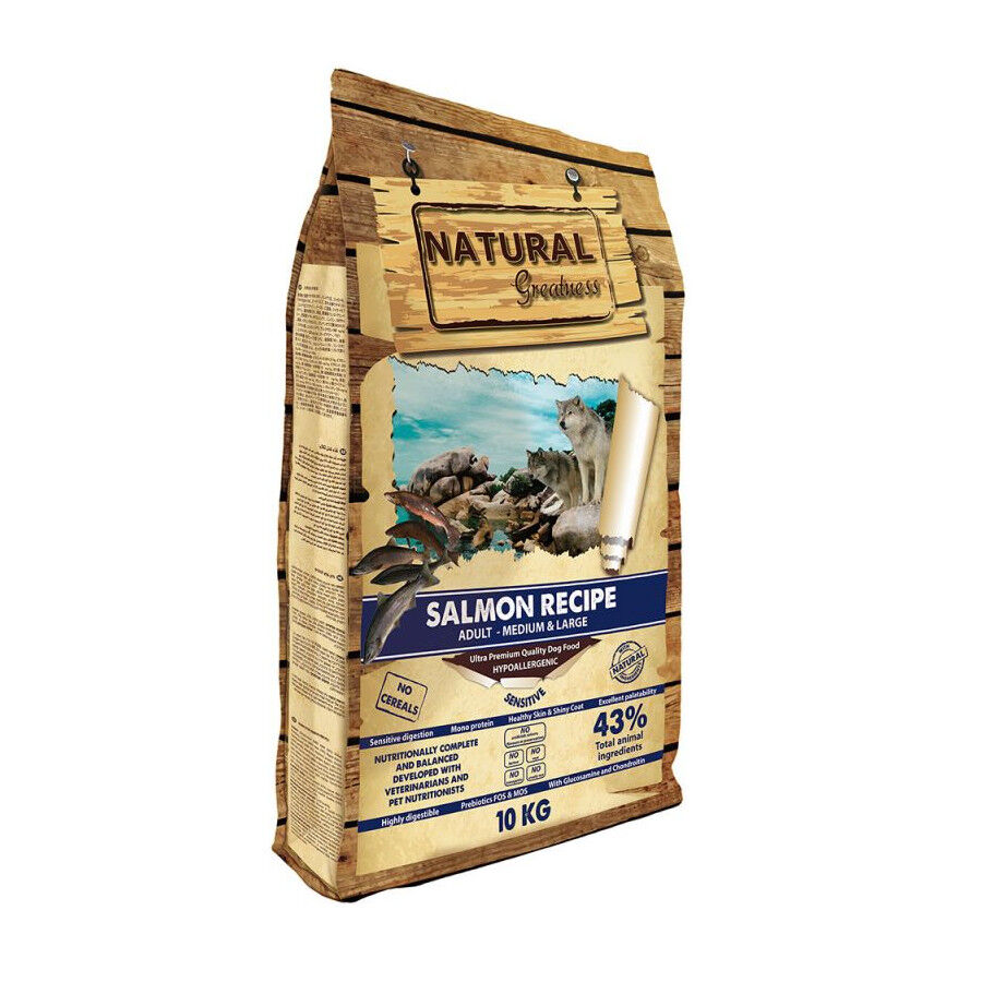 Natural Greatness Medium Sensitive Salm&oacute;n pienso para perros