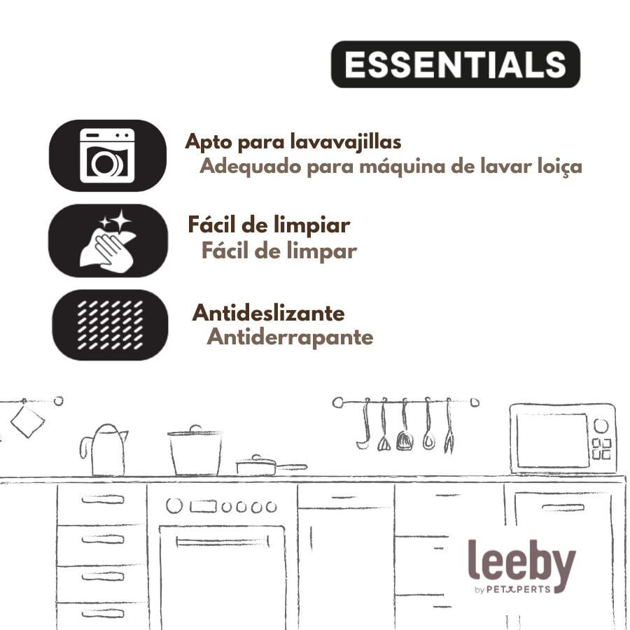 Leeby Comedero de Metal con Ventosa para gatos, , large indicador imagen numero 5