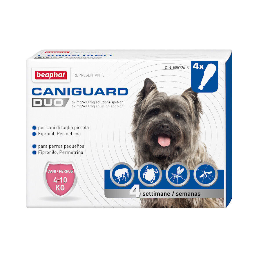 Beaphar Caniguard Duo Pipetas Antiparasitarias para perros peque&ntilde;os, , large Imagen numero 1