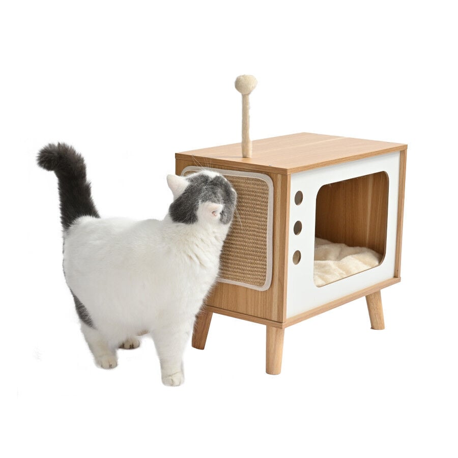 Leeby Thierre TV cama nido rascador  para gatos, , large Imagen numero 6