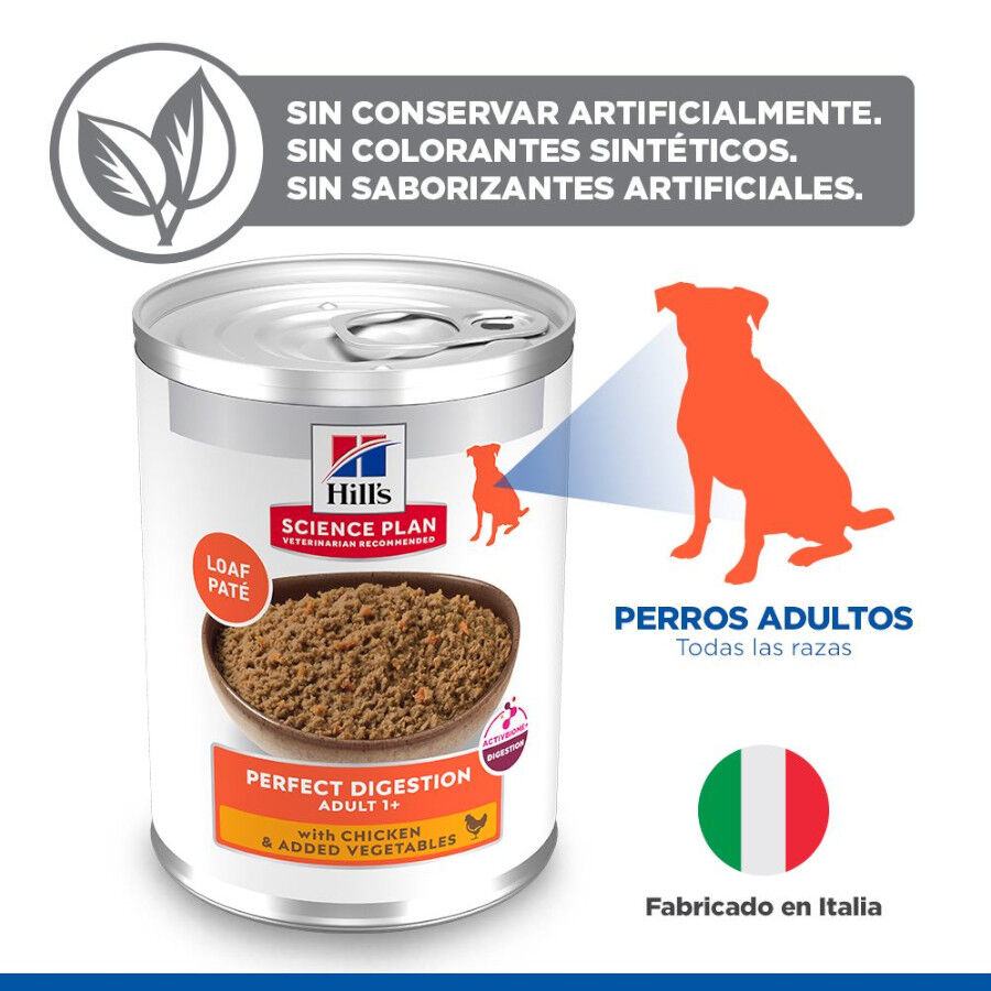363 g Hill's Science Plan Perfect Digestion Adult Pollo lata para perros, , large indicador imagen numero 4