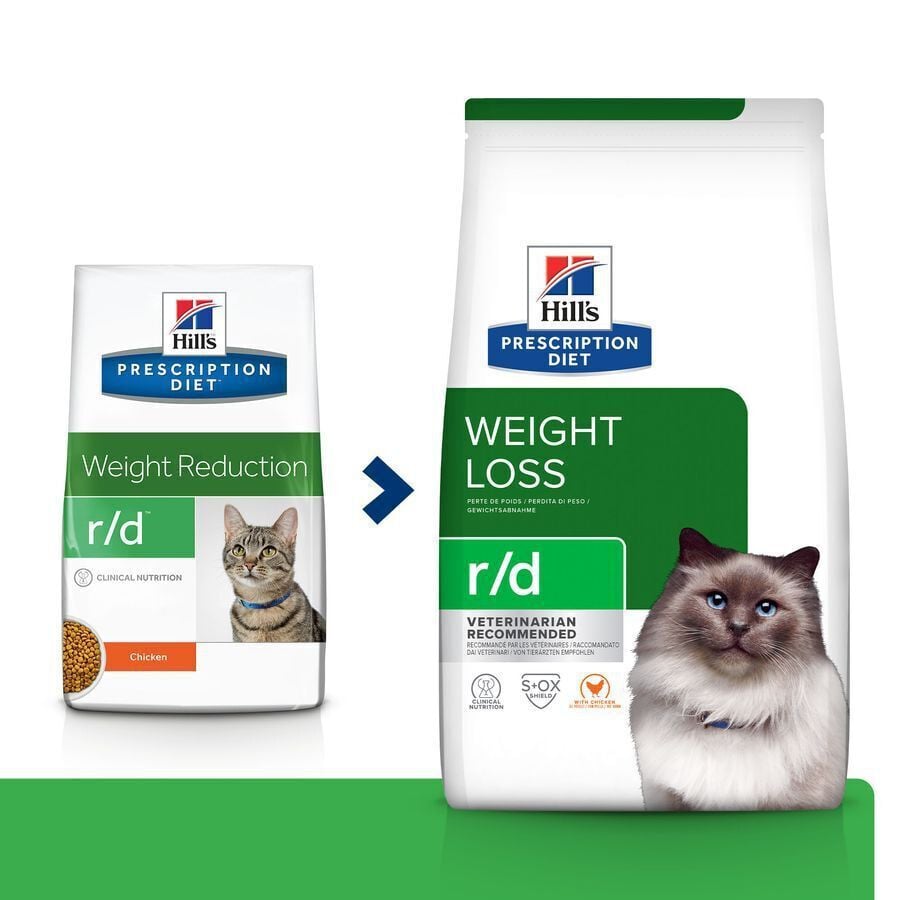 3 kg Hill's Prescription Diet Weight Loss Pollo pienso r/d para gatos, , large indicador imagen numero 2