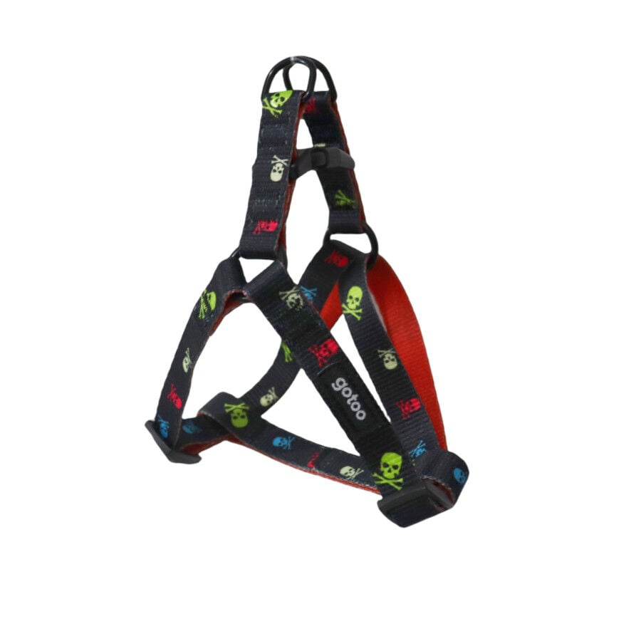 Gotoo  Arn&eacute;s estampado calavera negro para perros, , large Imagen numero 1