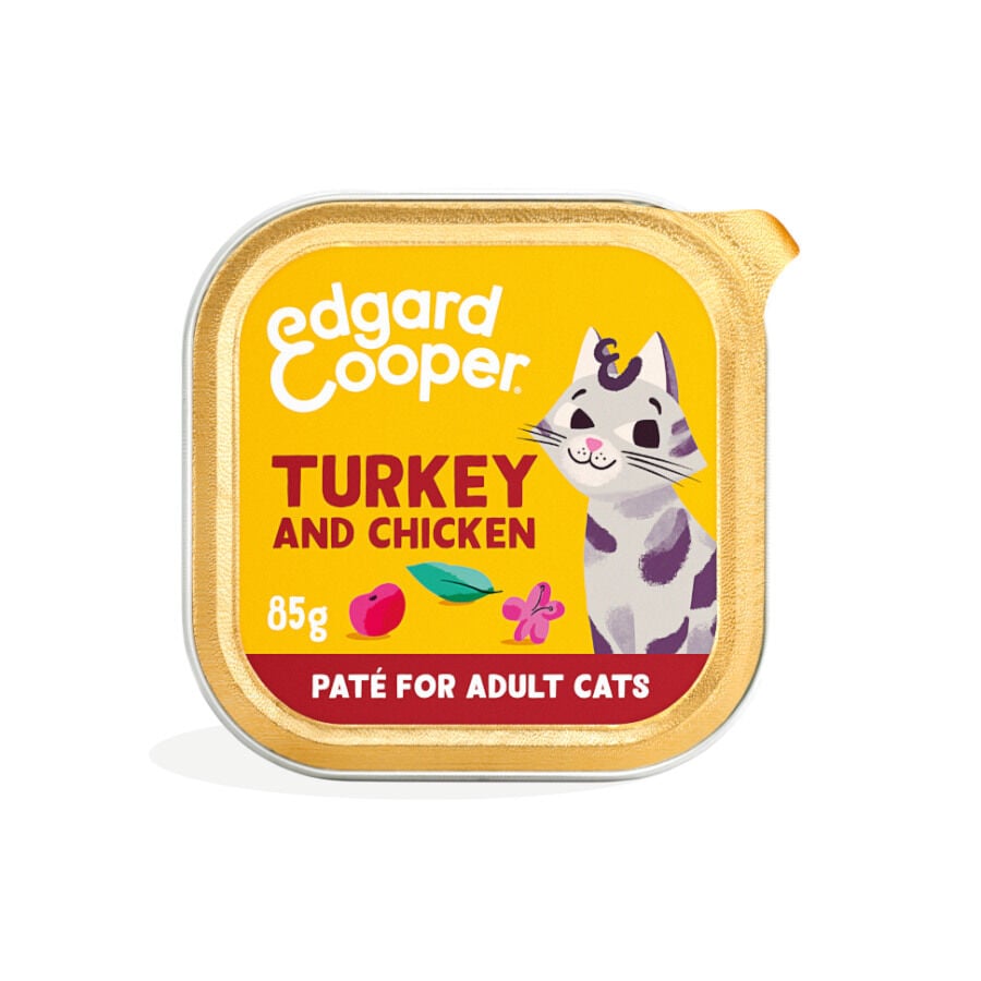 Edgard & Cooper Adult Pavo y Pollo en Pat&eacute; tarrina para gatos