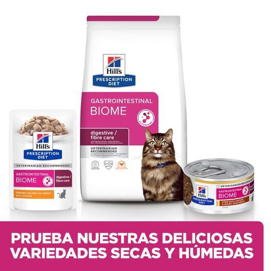 82 g Hill's Prescription Diet Gastrointestinal Biome Estofado de Pollo lata para gatos, , large Imagen numero 5