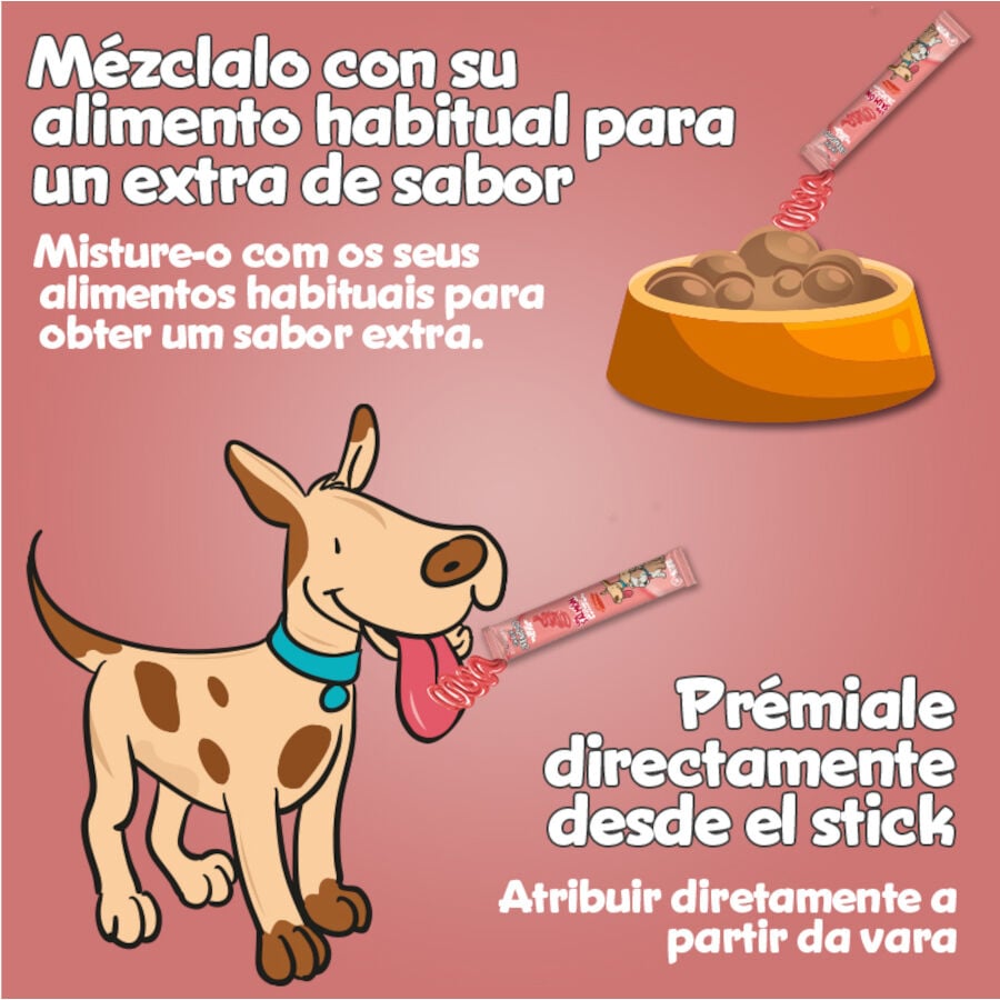 4 sobres x 15 g 2&Snacks Snacks Cremosos con Salm&oacute;n para perros, , large indicador imagen numero 4