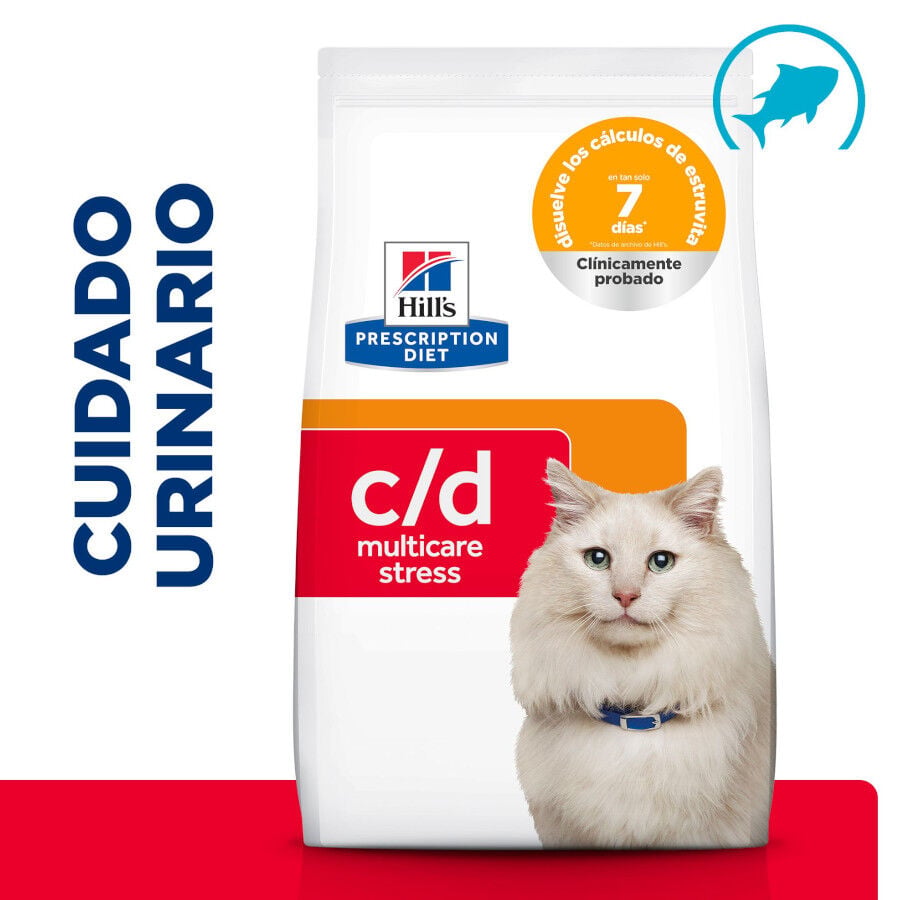 3 kg Hill's Prescription Diet Urinary Care c/d pescado azul pienso para gatos, , large indicador imagen numero 2
