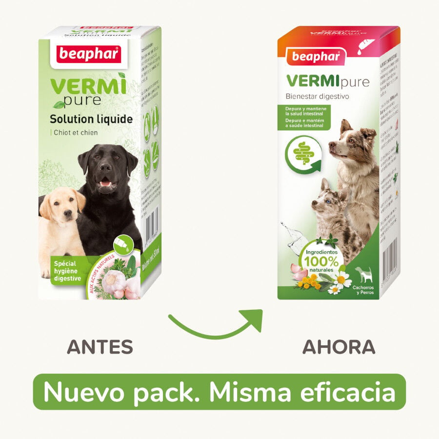 Beaphar Vermipure Repelente Interno Natural L&iacute;quido para perros y cachorros, , large indicador imagen numero 2
