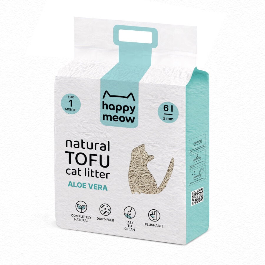 Happy Meow Arena Natural Tofu Aloe Vera para gatos, , large Imagen numero 1