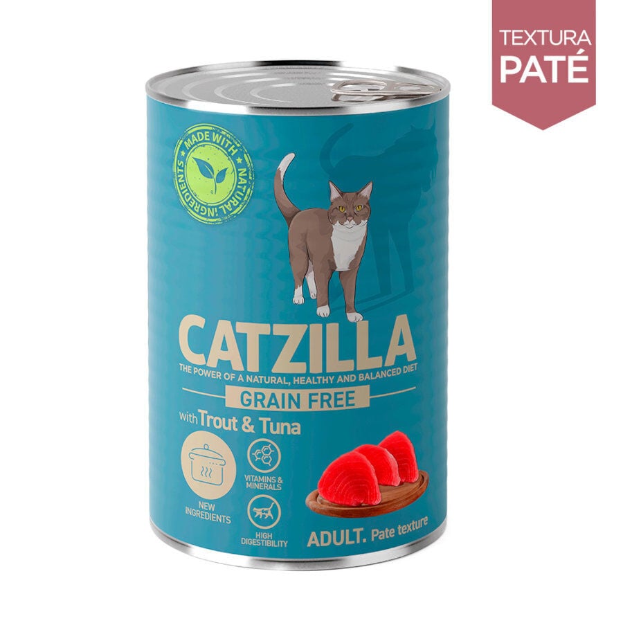 Catzilla Adult Grain Free Trucha y At&uacute;n en Pat&eacute; lata para gatos