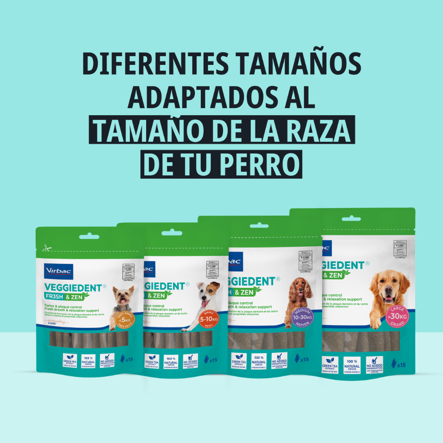 15 barritas Virbac L&aacute;minas Veggiedent Zen M para perros, , large Imagen numero 4