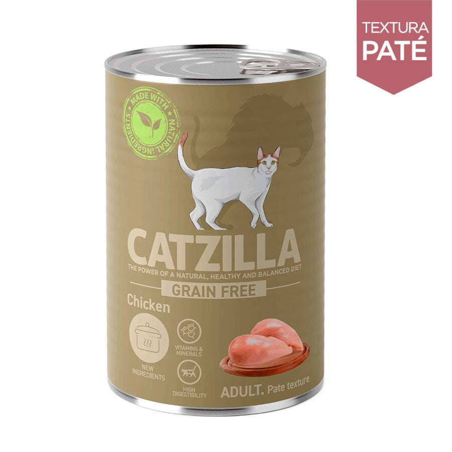 Catzilla Adult Grain Free Pollo en Pat&eacute; lata para gatos